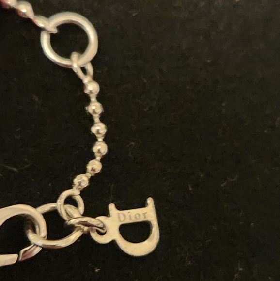 Dior Two Pendant Silver Necklace - Picture 4 of 4